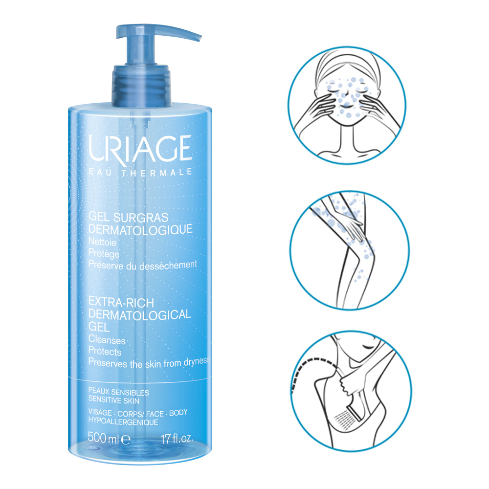 Uriage Gel de Baño Dermatológico X 500ml - Limpieza