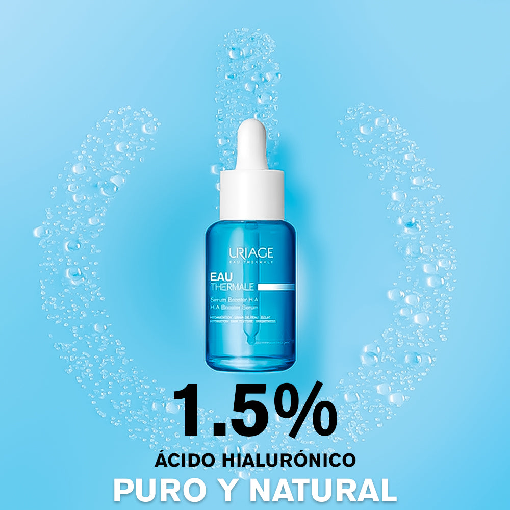Kit HIDRATACION MAX Uriage Agua Suero Ácido Hialurónico al 1.5% GRATIS Uriage Agua Termal Crema Ligera x 15ml