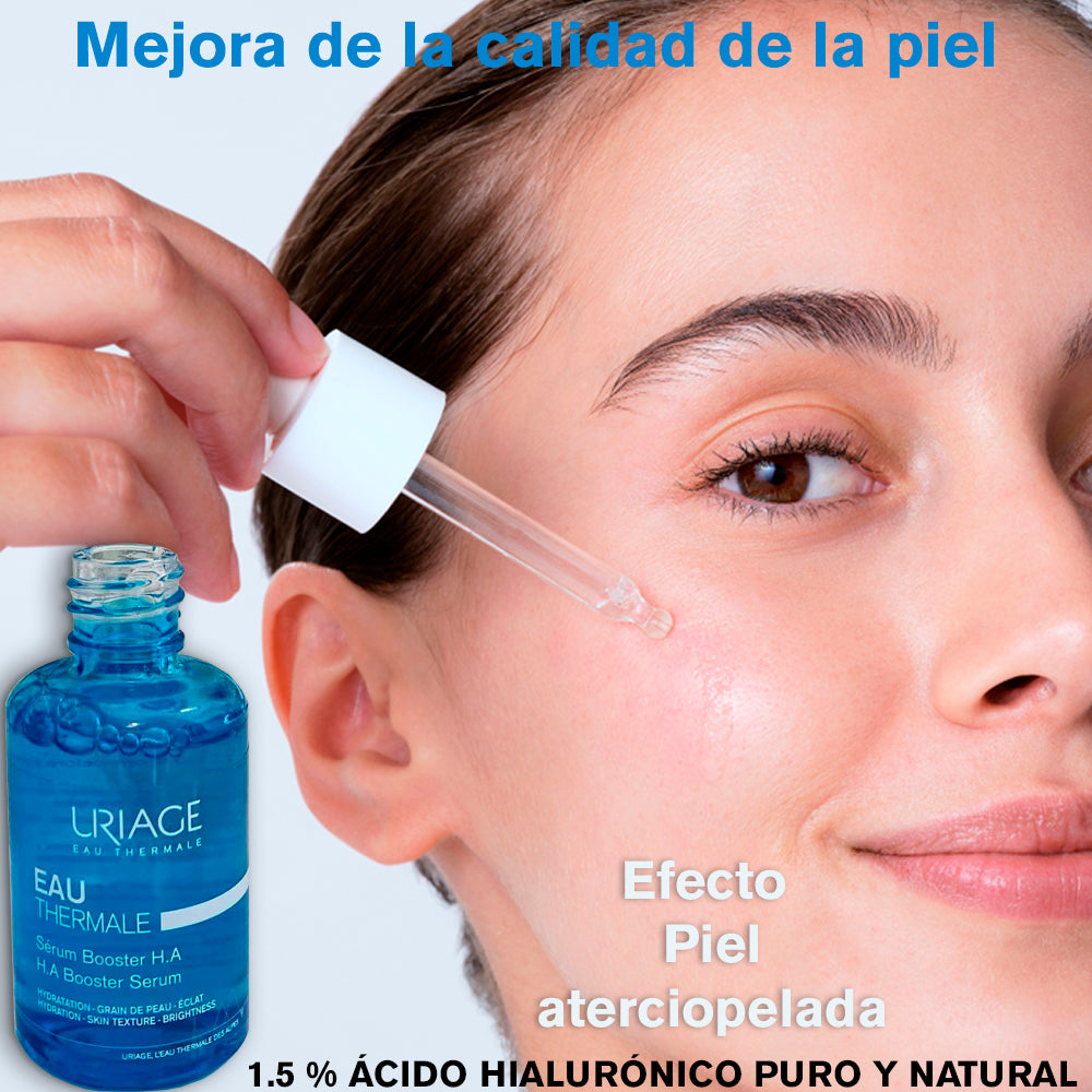 Kit HIDRATACION MAX Uriage Agua Suero Ácido Hialurónico al 1.5% GRATIS Uriage Agua Termal Crema Ligera x 15ml