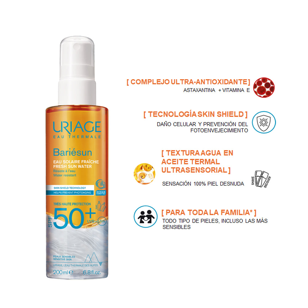 Kit Bariésun Agua Solar Refrescante Spray X 200ml GRATIS Bariésun Stick Invisible X 18gr