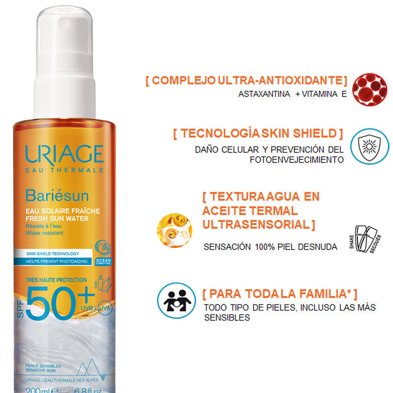 Uriage Bariésun Agua Solar Spray SPF50+ X 200ml