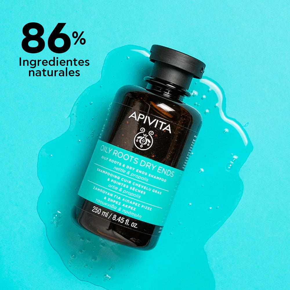 Apivita oily roots & dry ends shampoo x 250ml