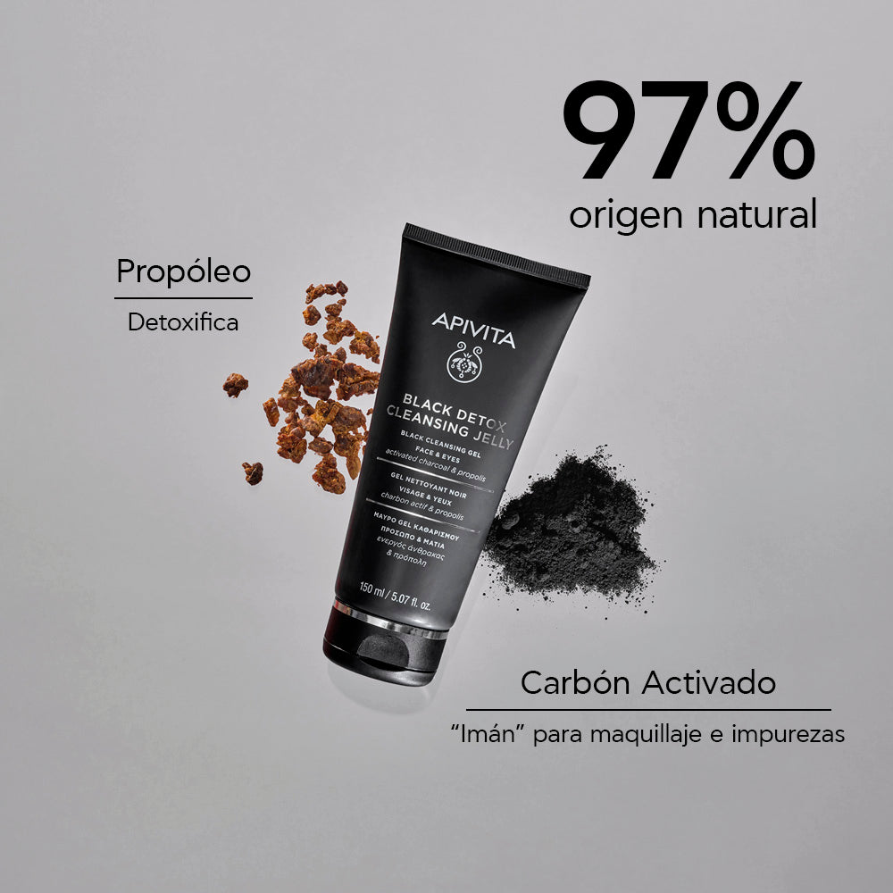 Apivita Black Detox Gel Limpiador X 150ml