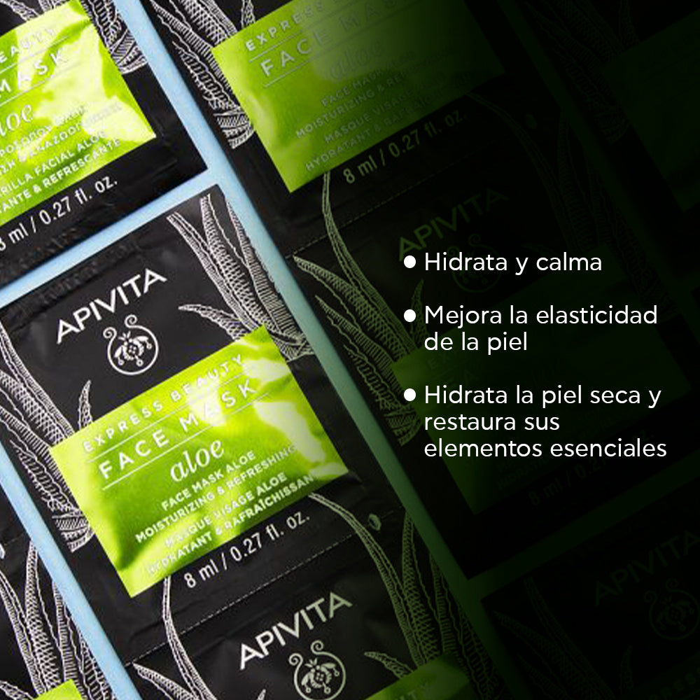 Apivita Mascarilla facial Aloe Vera X 2 sachets
