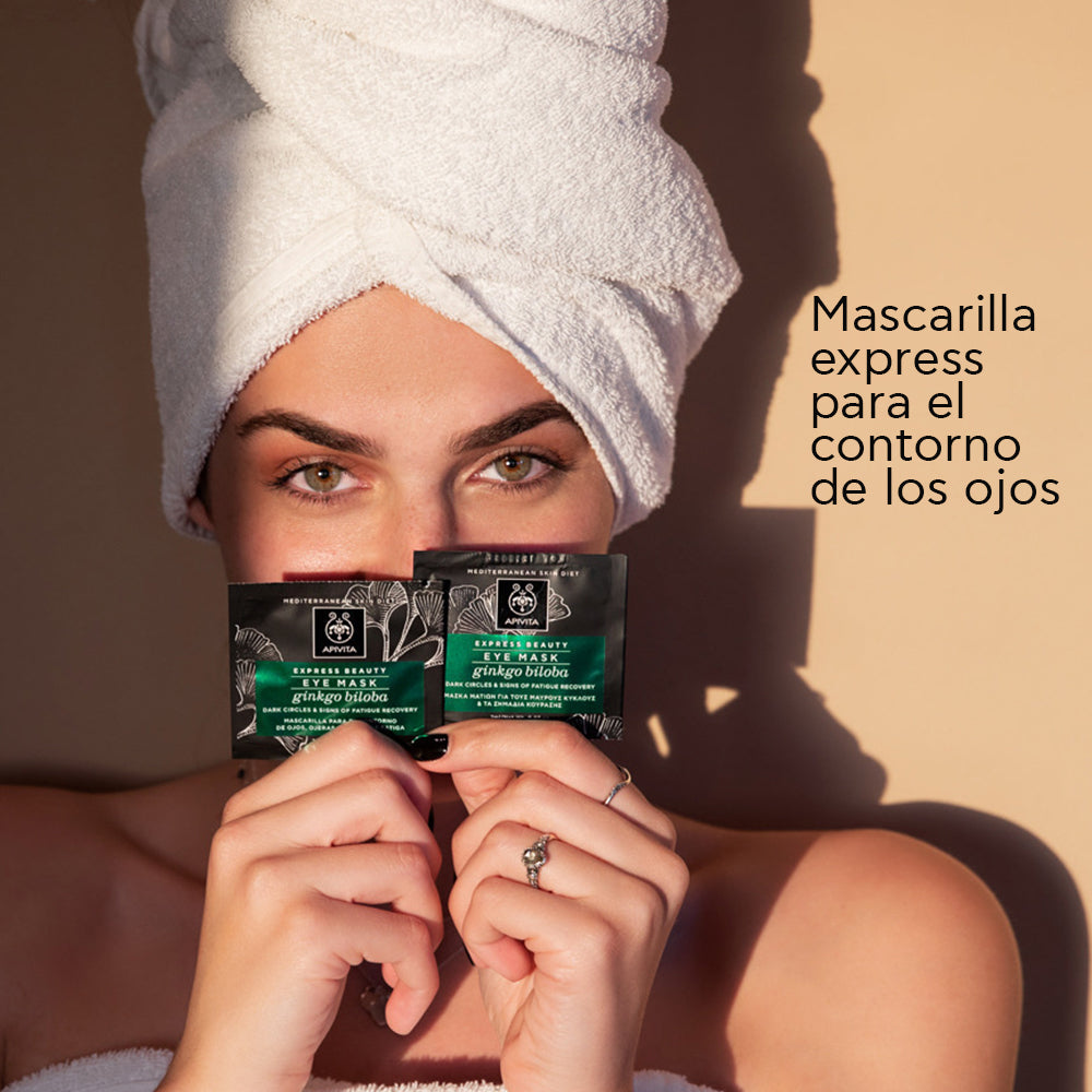 Apivita Mascarila de ojos Ginkgo Biloba X 2 sachets