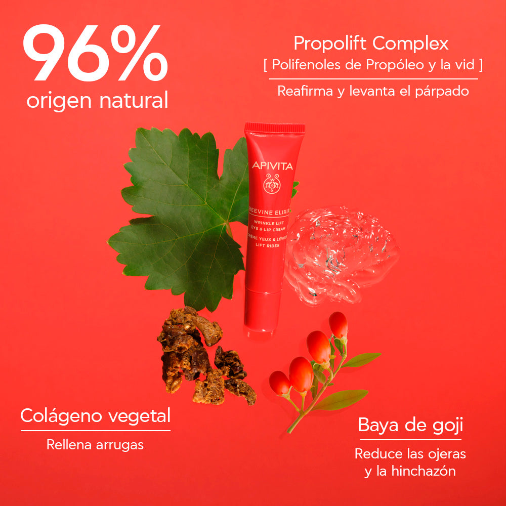 KIT LLEVA 3 PRODCUTOS ANTIARRUGAS Beevine Elixir crema GRATIS Contorno de ojos + GRATIS Espuma limpiadora 75ml