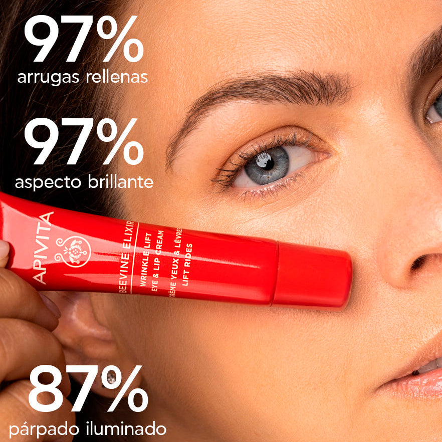 KIT LLEVA 3 PRODUCTOS ANTIARRUGAS Beevine Elixir crema GRATIS Contorno de ojos + GRATIS Espuma limpiadora 75ml