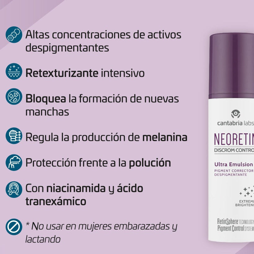 Kit ANTIMANCHAS compra Neoretin Ultra GRATIS Heliocare Pigment Solution