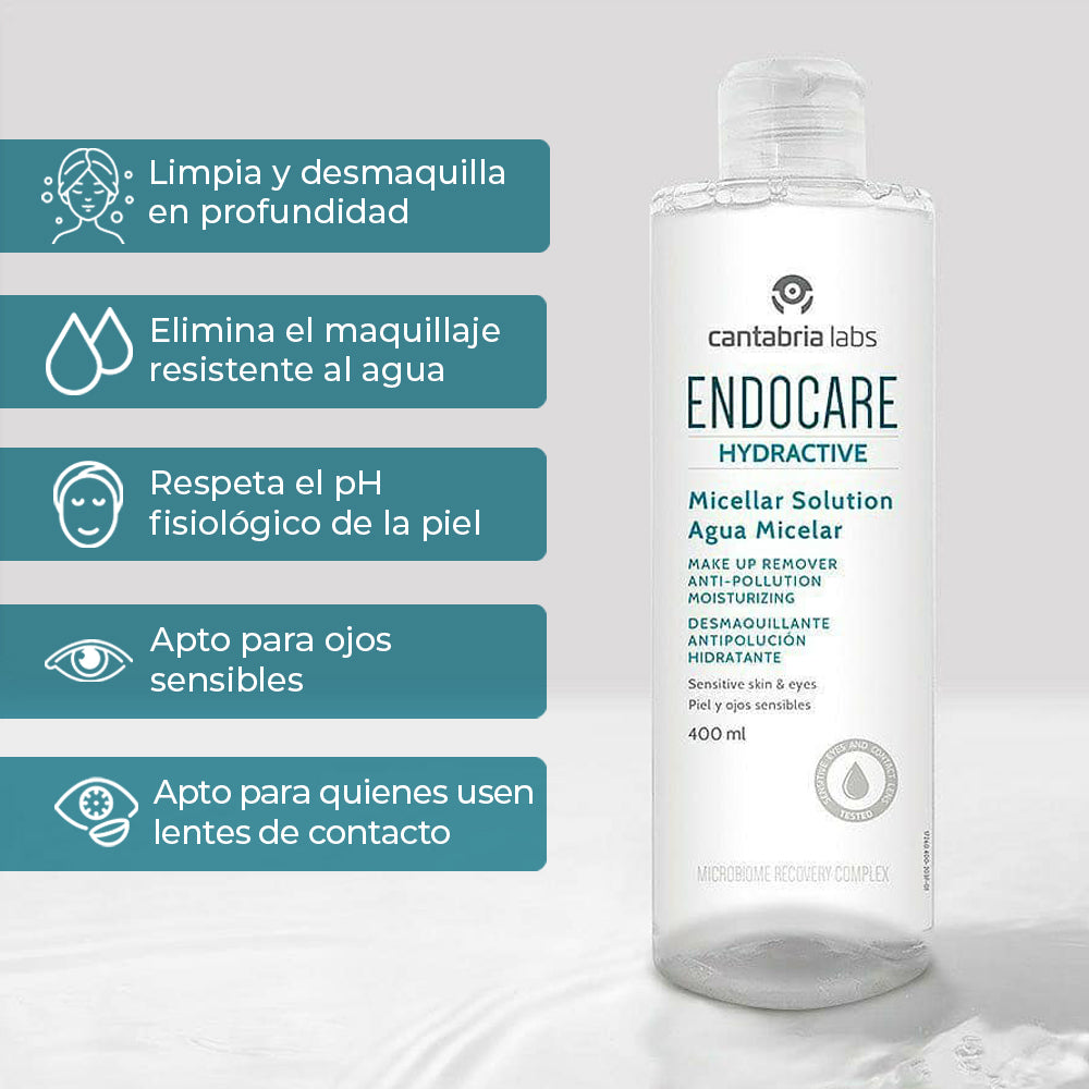 Kit 2x1 AGUA MICELAR VIAJERO Endocare Hydractive: compra 1 lleva 2.