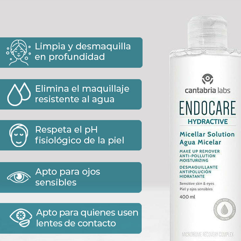 Endocare Hydractive X 400ml Agua micelar