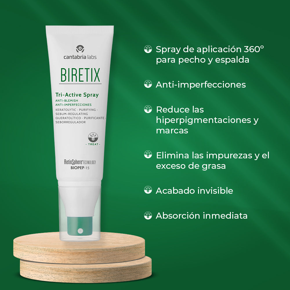 Kit IMPERFECCIONES 2x1 Biretix Oil Control GRATIS Biretix Tri-Active Spray