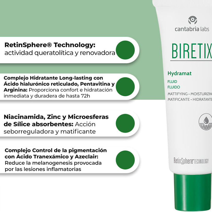 Kit CHAO IMPERFECCIONES compra Biretix Gel Limpiador 400ml GRATIS Biretix Hydramat