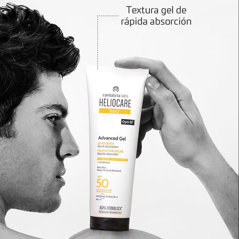 Kit Corporal 450ml Heliocare 360 Advance Gel x 250ml GRATIS Heliocare 360 Pediátrico Spray x 200ml