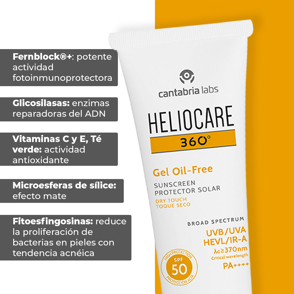 Heliocare 360° Gel Toque Seco - Protector Solar x 50ml
