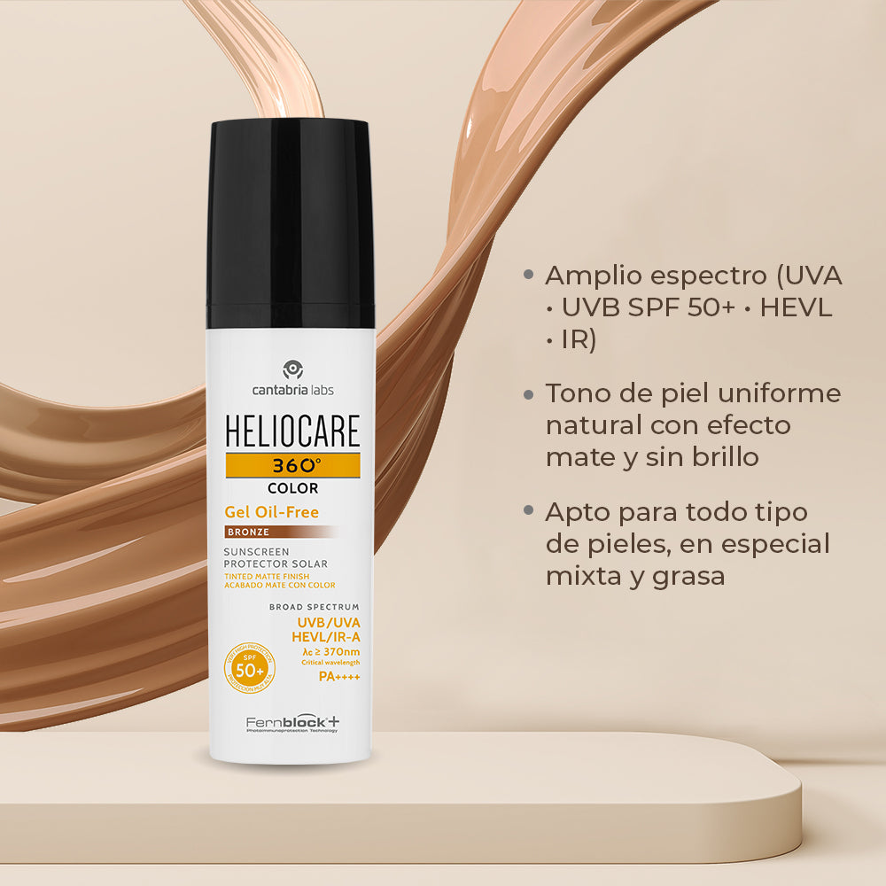 Heliocare 360° Toque Seco Bronze - Protector solar x 50ml