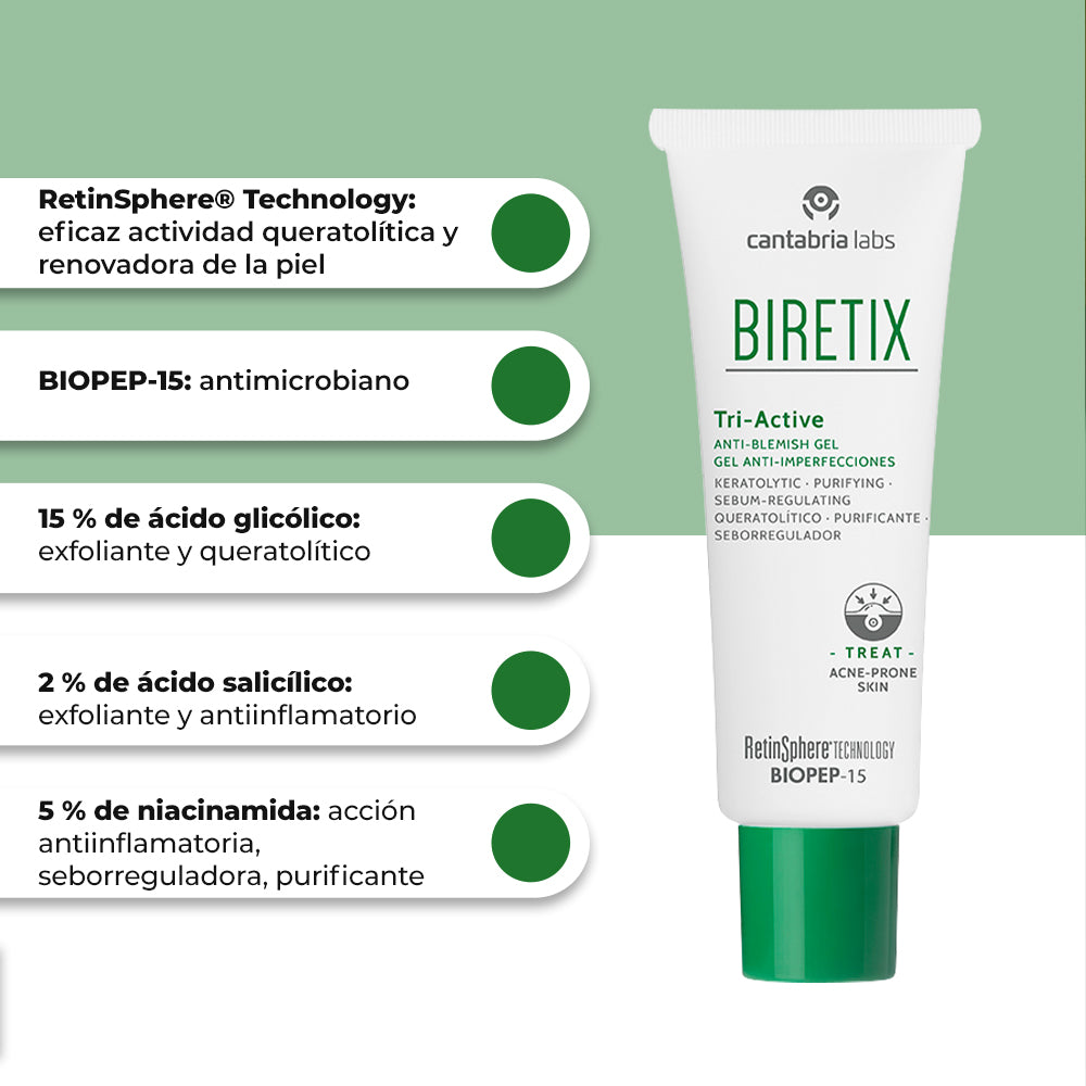 Biretix Tri-Active Gel X 50ml - Anti Imperfecciones