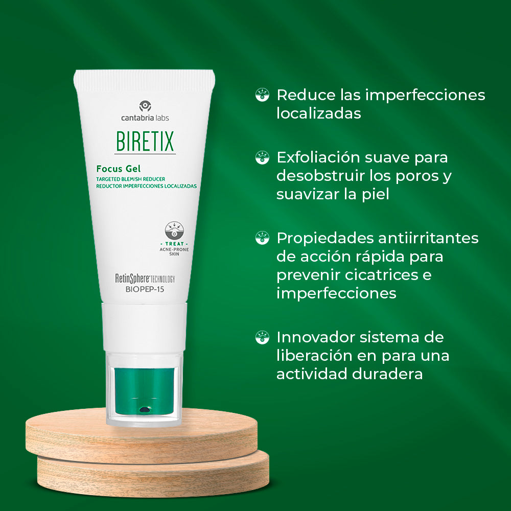 Kit MENOS IMPERFECCIONES Compra Biretix Hydramat GRATIS Biretix Focus Gel