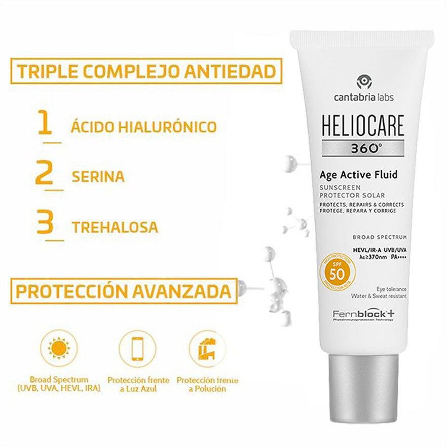 Heliocare 360° Age Active - Protector solar - Antiedad X 50ml
