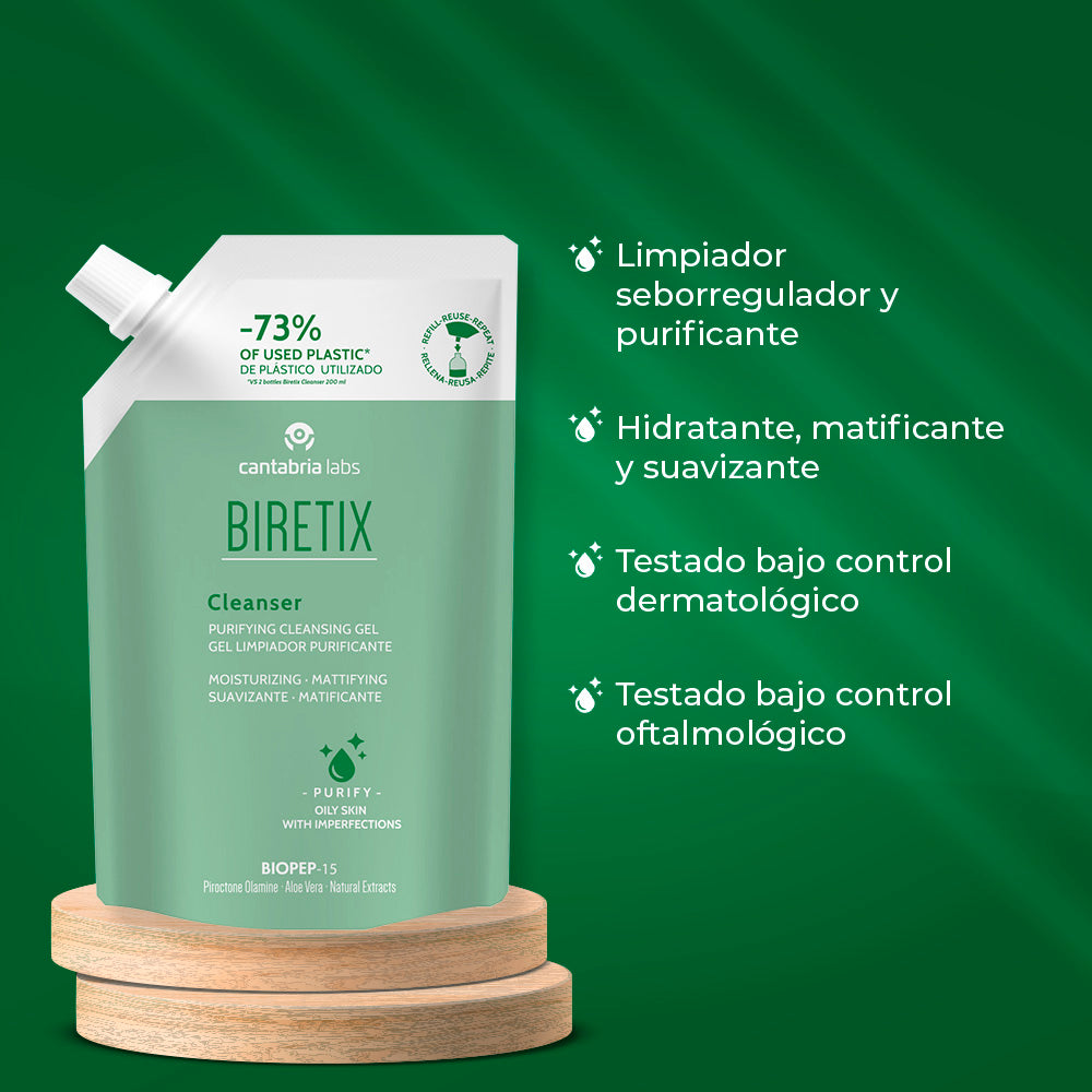 Biretix Gel Limpiador REFILL x 400ml - Anti imperfecciones