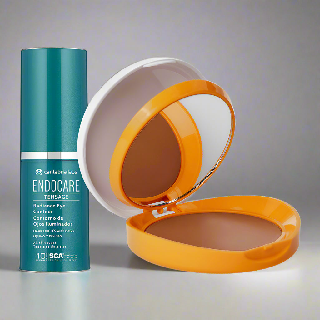 Kit ANTIEDAD COLOR 2x1 Tensage contorno de ojos GRATIS Heliocare 360 Compacto Beige X 10gr
