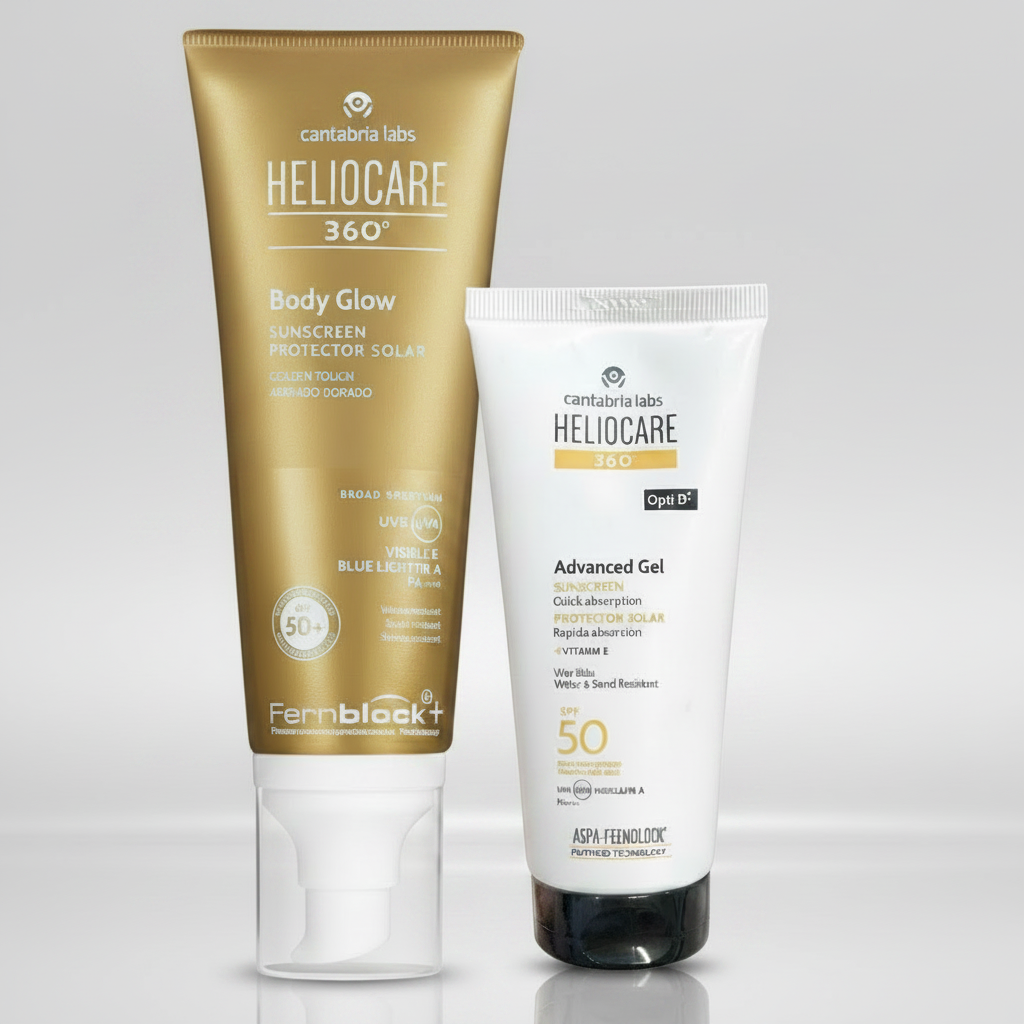 Kit BODYGLOW TOTAL Heliocare 360 Body Glow x 150ml GRATIS Heliocare 360 Advanced Gel x 100ml