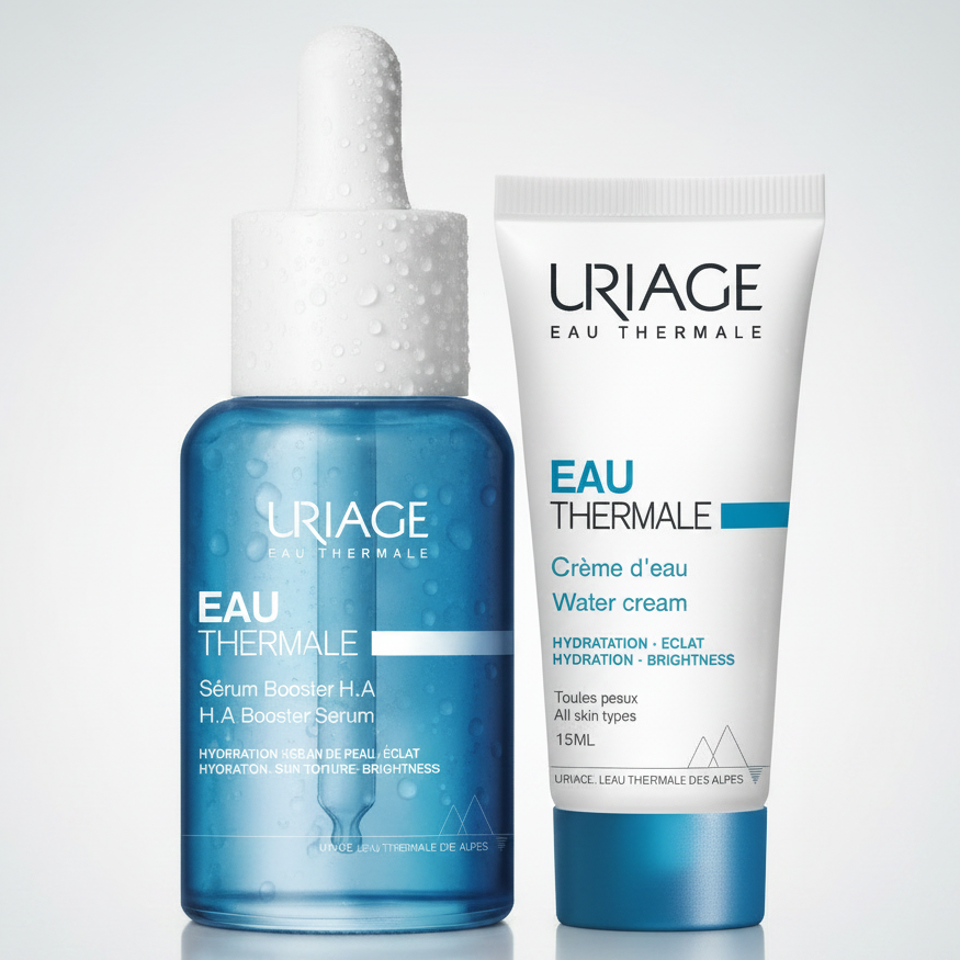 Kit HIDRATACION MAX Suero Ácido Hialurónico al 1.5% GRATIS Agua Termal Crema Ligera x 15ml