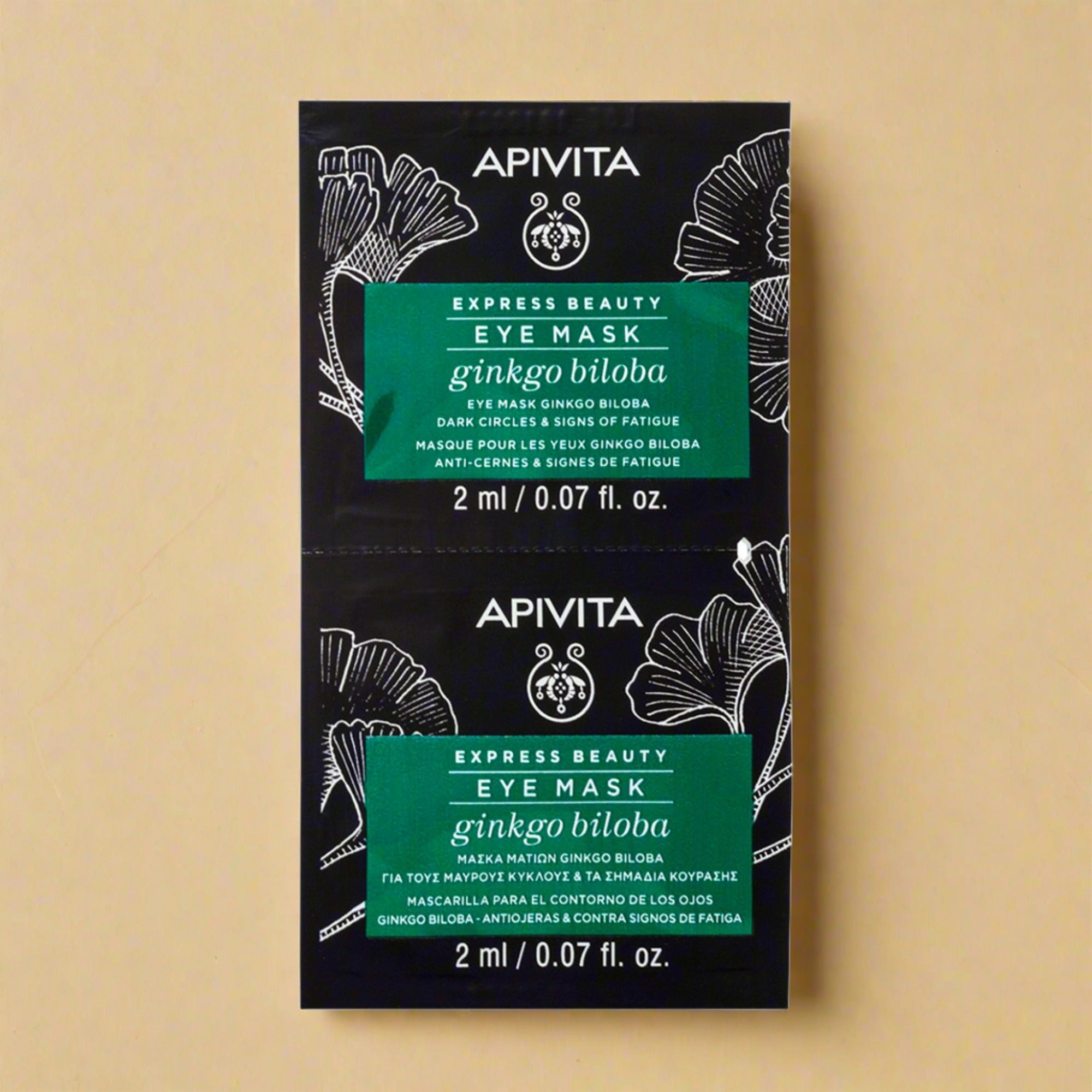 Apivita Mascarila de ojos Ginkgo Biloba X 2 sachets