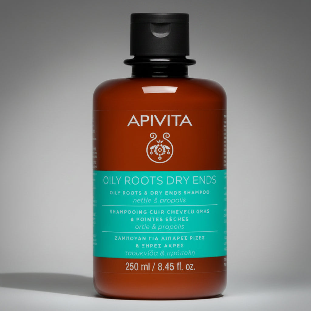 Apivita oily roots & dry ends shampoo x 250ml