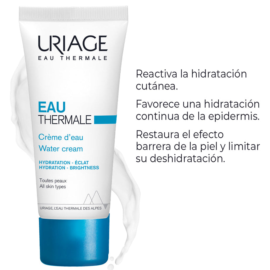 Kit HIDRATACION MAX Uriage Agua Suero Ácido Hialurónico al 1.5% GRATIS Uriage Agua Termal Crema Ligera x 15ml