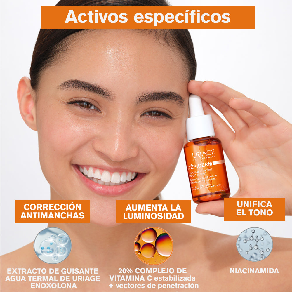 Kit TOP URIAGE Depiderm Suero Vit C al 20% GRATIS Uriage Agua Termal Water Jelly