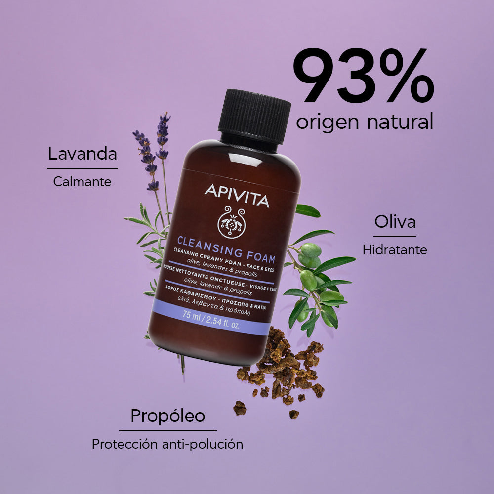 Apivita espuma limpiadora x 75ml