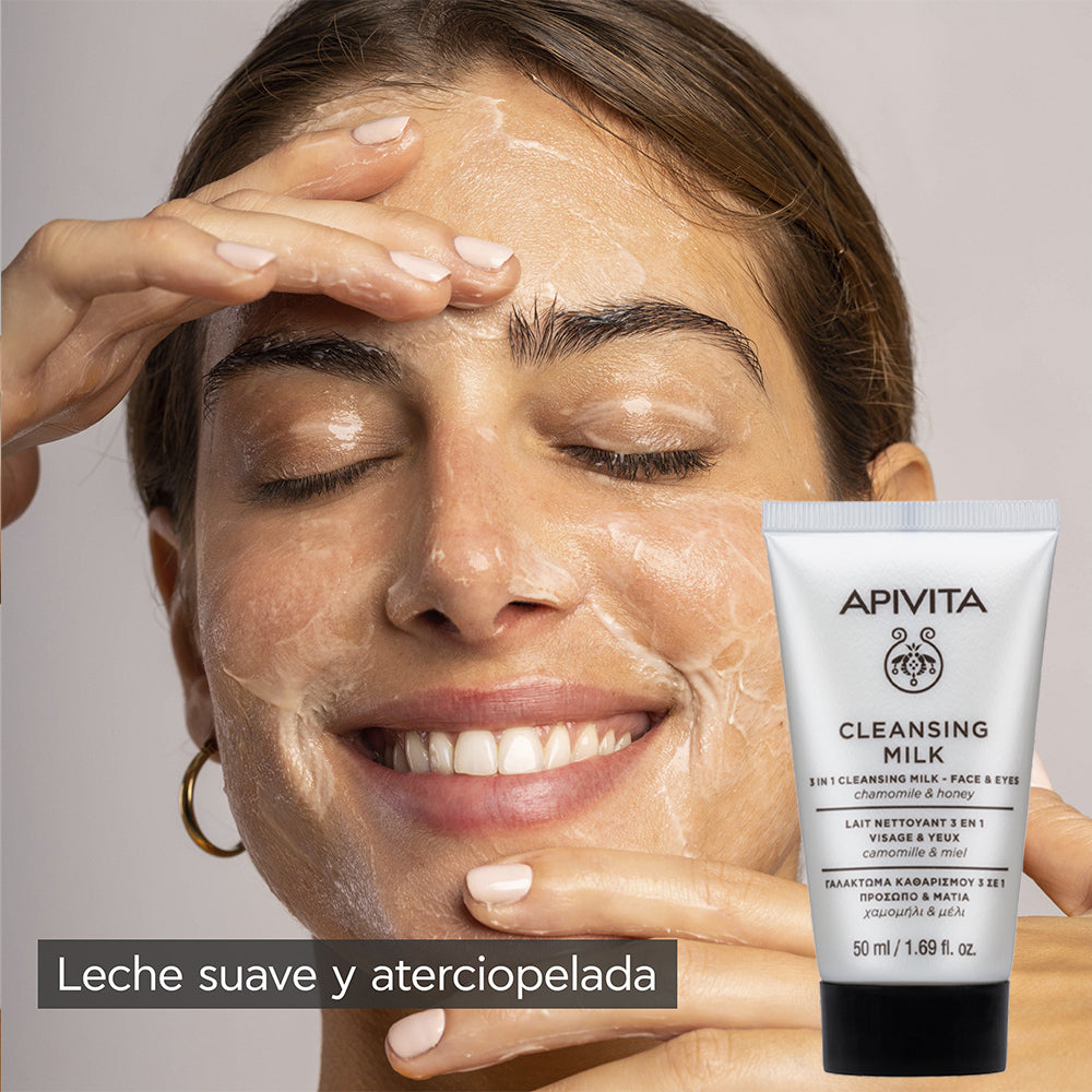 Apivita 3 en 1 Leche Limpiadora x 50ml