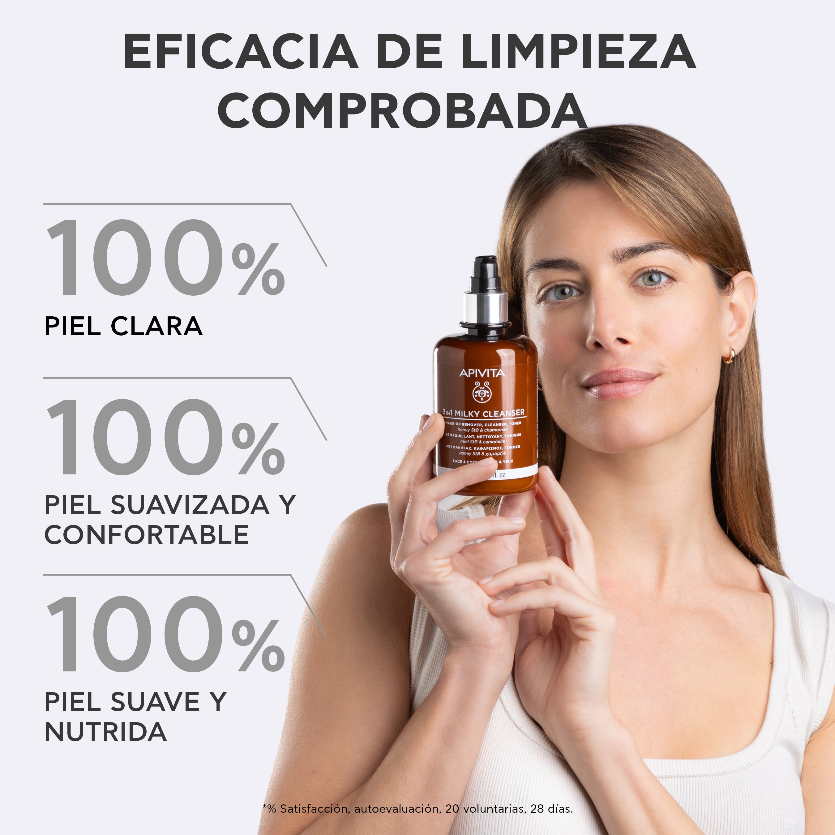 Apivita 3 en 1 Leche Limpiadora x 300 ml
