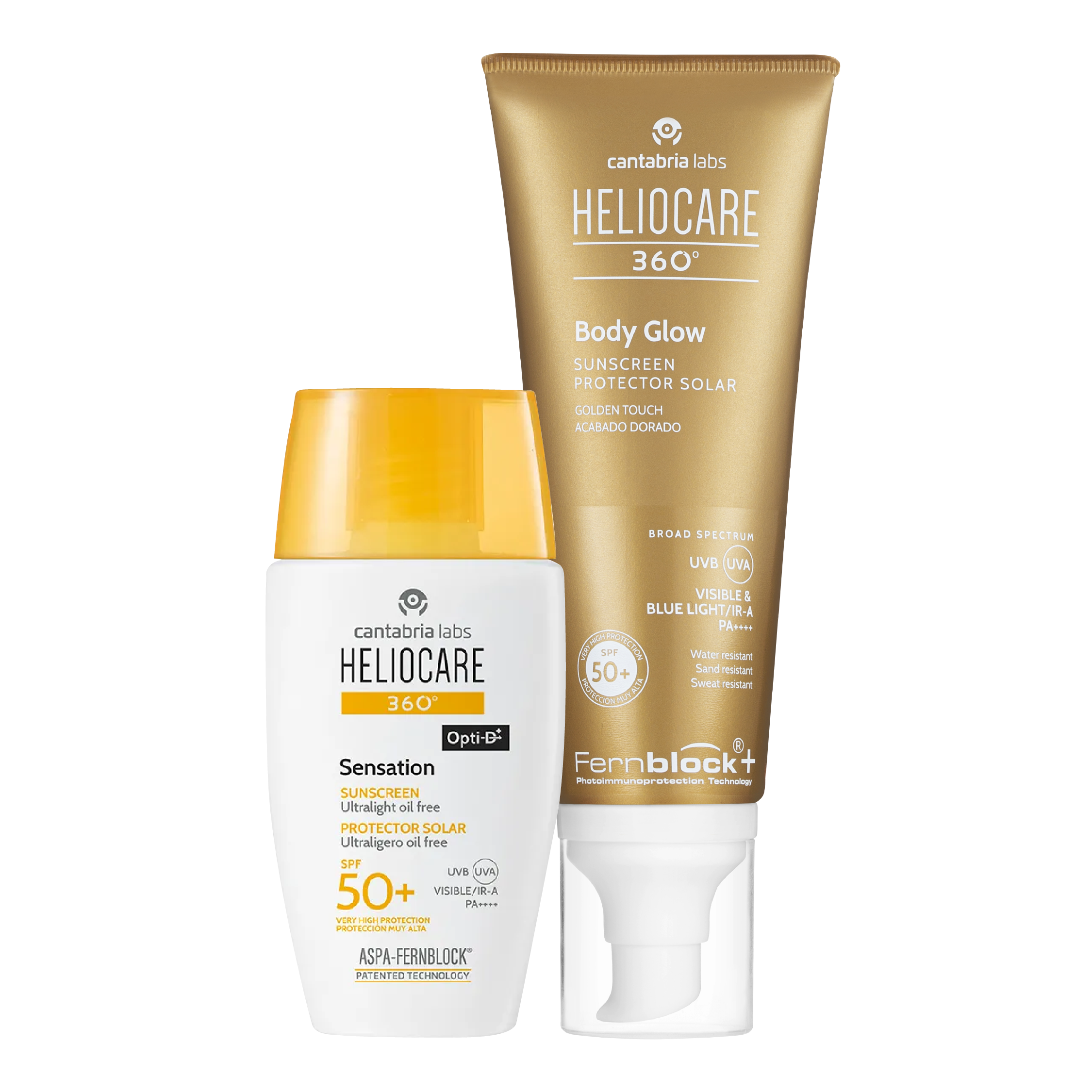 Kit ANTISOLAR GLOW compra Heliocare Sensation GRATIS Heliocare Body Glow 100ml