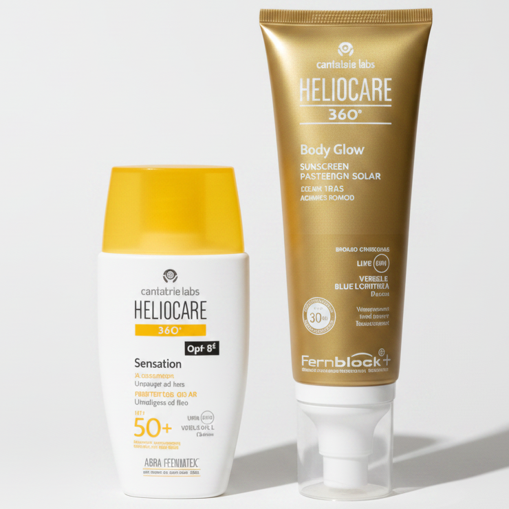 Kit ANTISOLAR GLOW Heliocare Sensation GRATIS Heliocare Body Glow 100ml