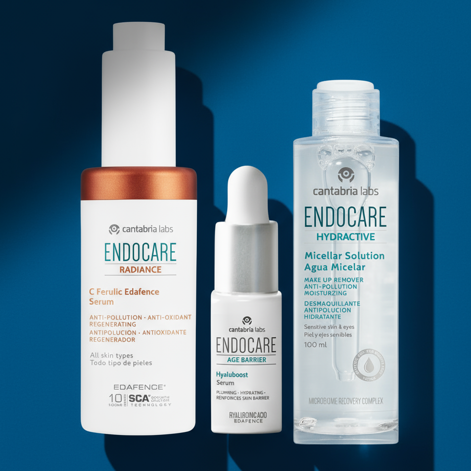 Kit RUTINA DE 3 compra Radiance Vit C/Ferúlico GRATIS Hydractive 100ml GRATIS Age Barrier Hyaluboost Serum 10 ml