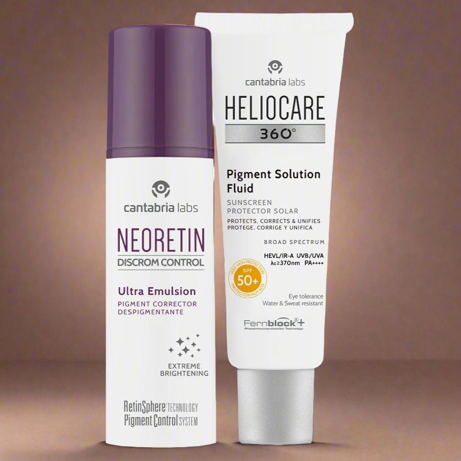 Kit ANTIMANCHAS compra Neoretin Ultra GRATIS Heliocare Pigment Solution