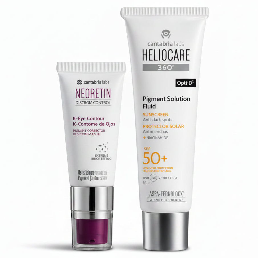 Kit ANTIOJERAS-ANTIMANCHAS Neoretin K Contorno ojos GRATIS Heliocare Pigment solution