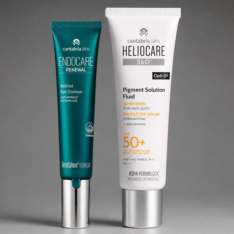 Kit ARRUGAS OJOS/MANCHAS Retinol contorno ojos GRATIS Heliocare Pigment solution