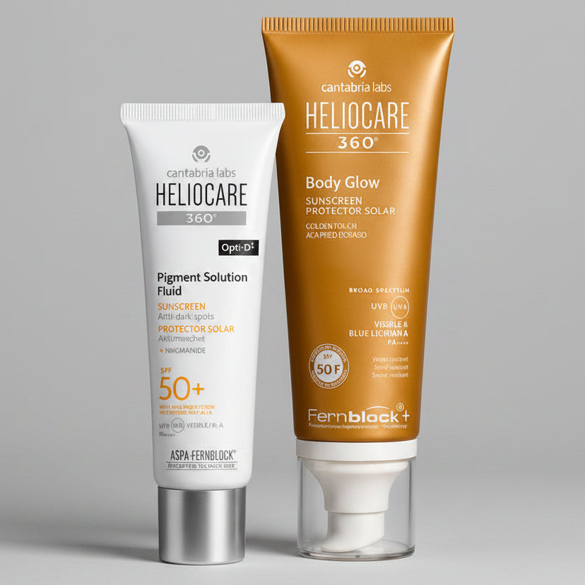 Kit WOW GLOW Heliocare Pigment Solution GRATIS Heliocare Body Glow x 100ml