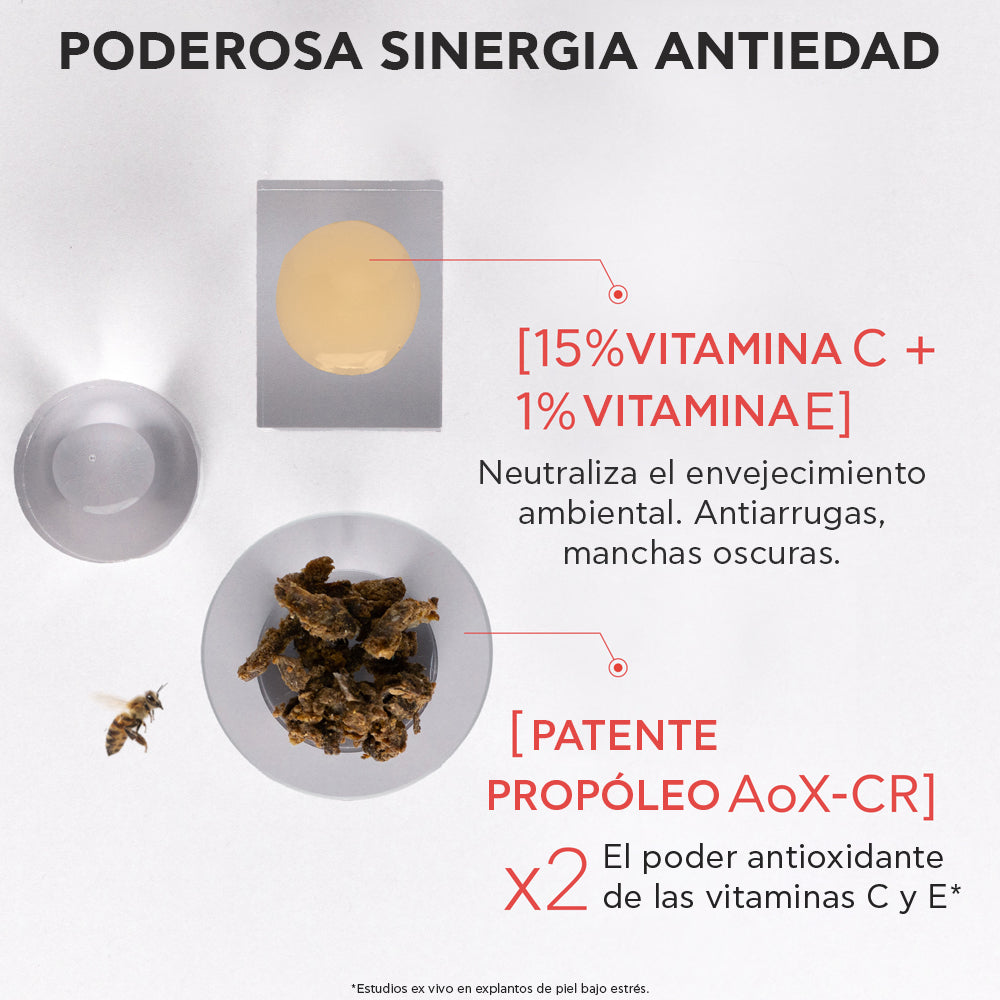 Kit Apivita Suero C15 Propolis Correct GRATIS Apivita espuma limpiadora x 75ml