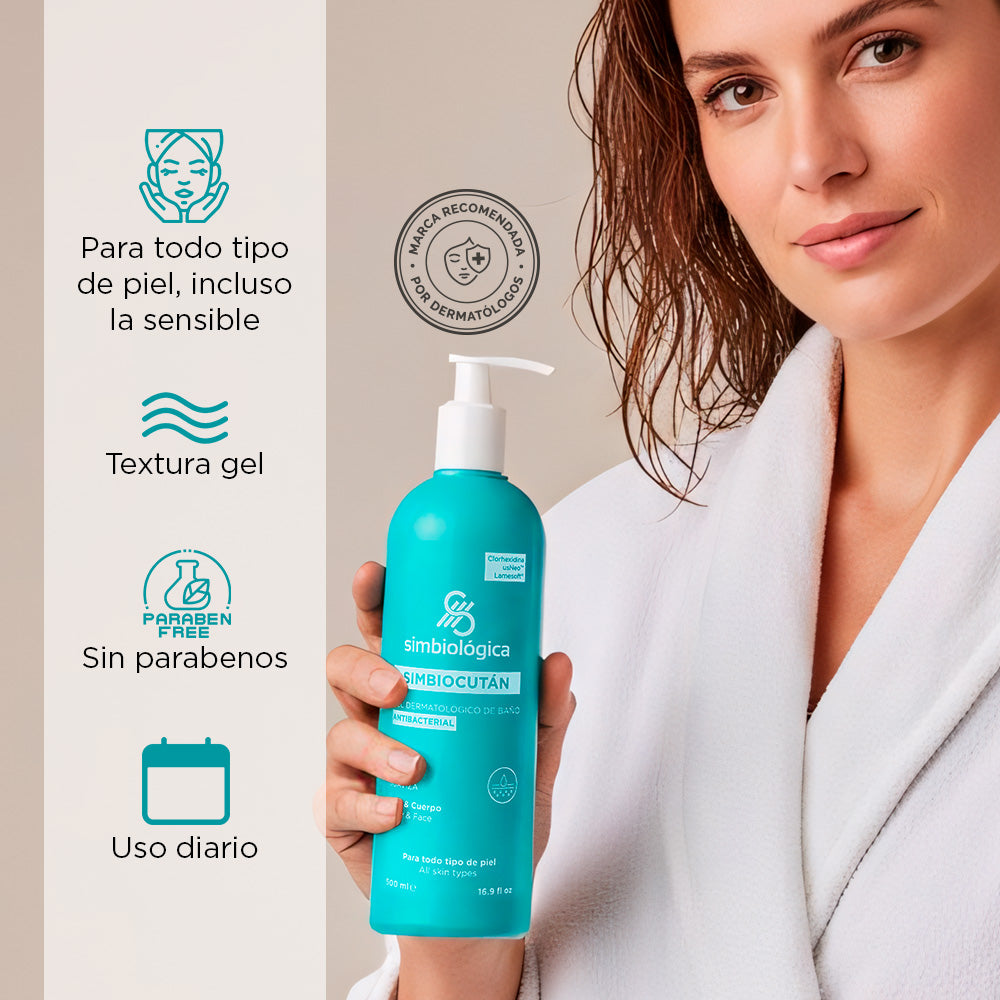 Simbiocután Gel Dermatologico De Baño x 500 ml