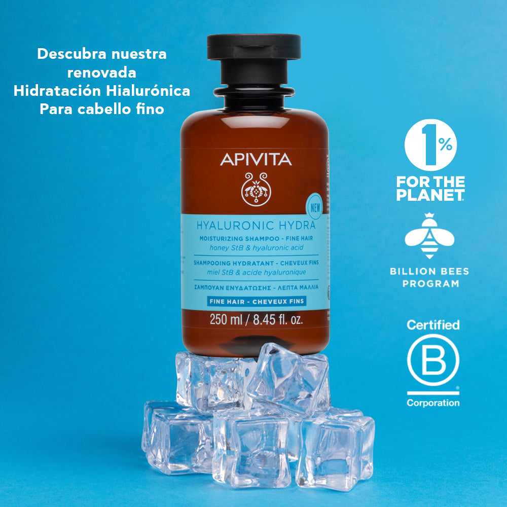 Apivita Hyalu Hydra Shampoo - Fine Hair x 250ml