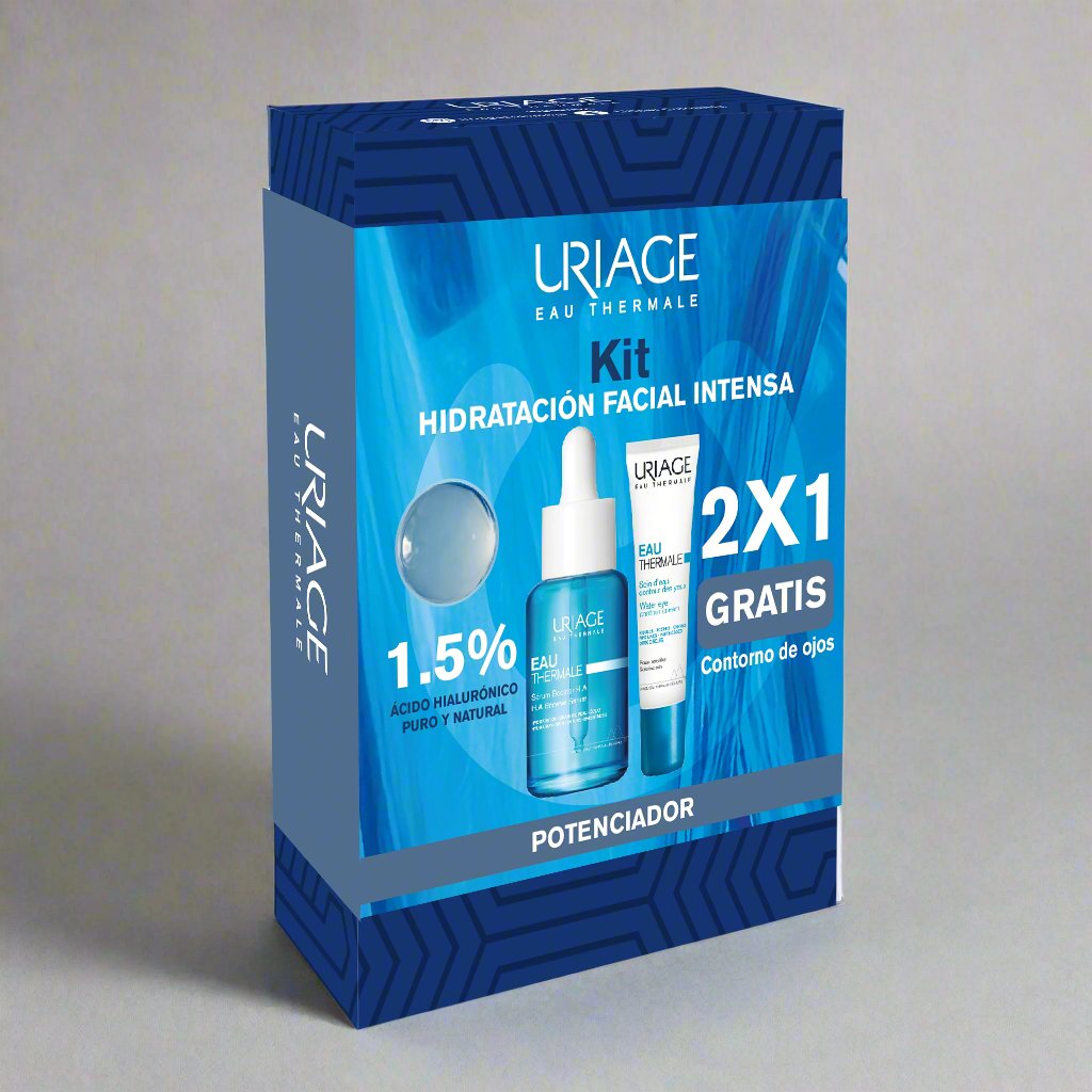 Kit TOP HIDRATACION compra Suero Acido Hialurónico al 1.5% GRATIS Agua termal contorno ojos