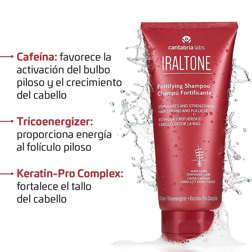 Kit ANTICAIDA TOTAL Iraltone Loción Anticaída 100 ml GRATIS Champú Fortificante X 200 ml