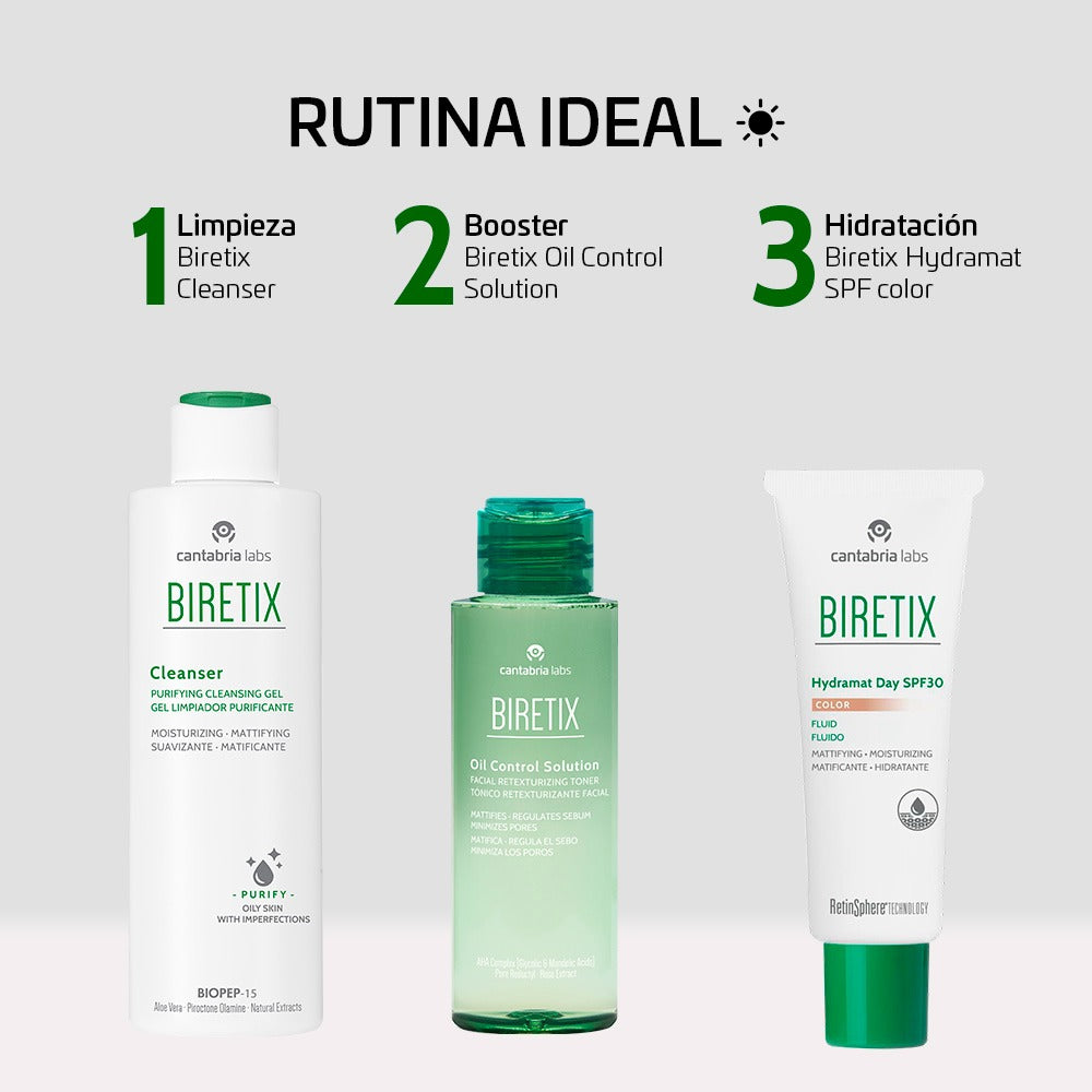 Biretix Hydramat Day SPF30 Color - Anti Imperfecciones Maquillaje - CAJA AVERIADA