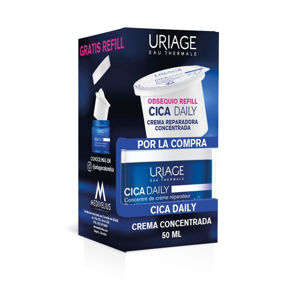 Kit Uriage Cica Daily Crema Reparadora Concentrada X 50ml GRATIS Uriage Cica Daily Crema Reparadora Concentrada X 50ml - Refill