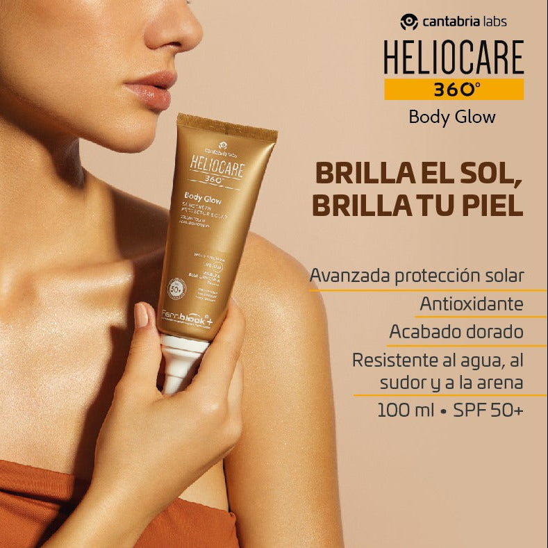 Kit ANTISOLAR GLOW compra Heliocare Sensation GRATIS Heliocare Body Glow 100ml