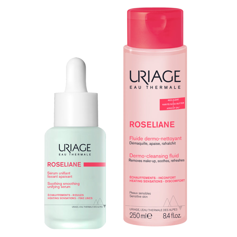 Kit Uriage Roséliane Suero Booster Calmante GRATIS Uriage Roséliane Dermo-Limpiador