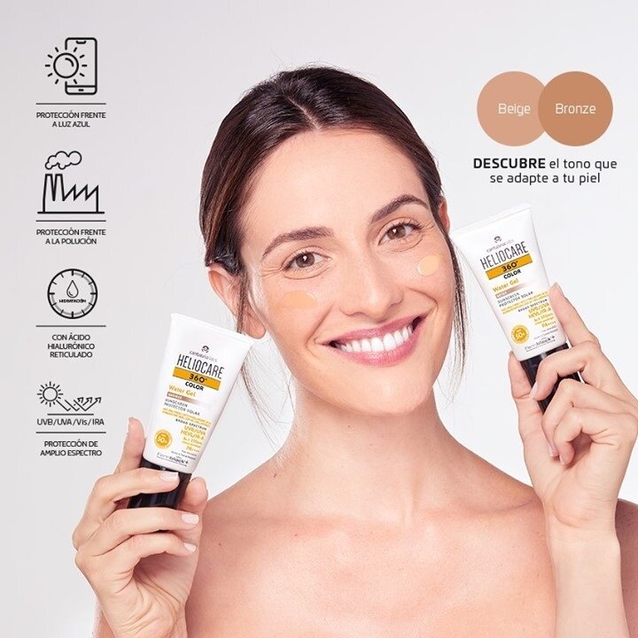 Heliocare 360° Water Gel Color Bronce - Protector solar X 50ml